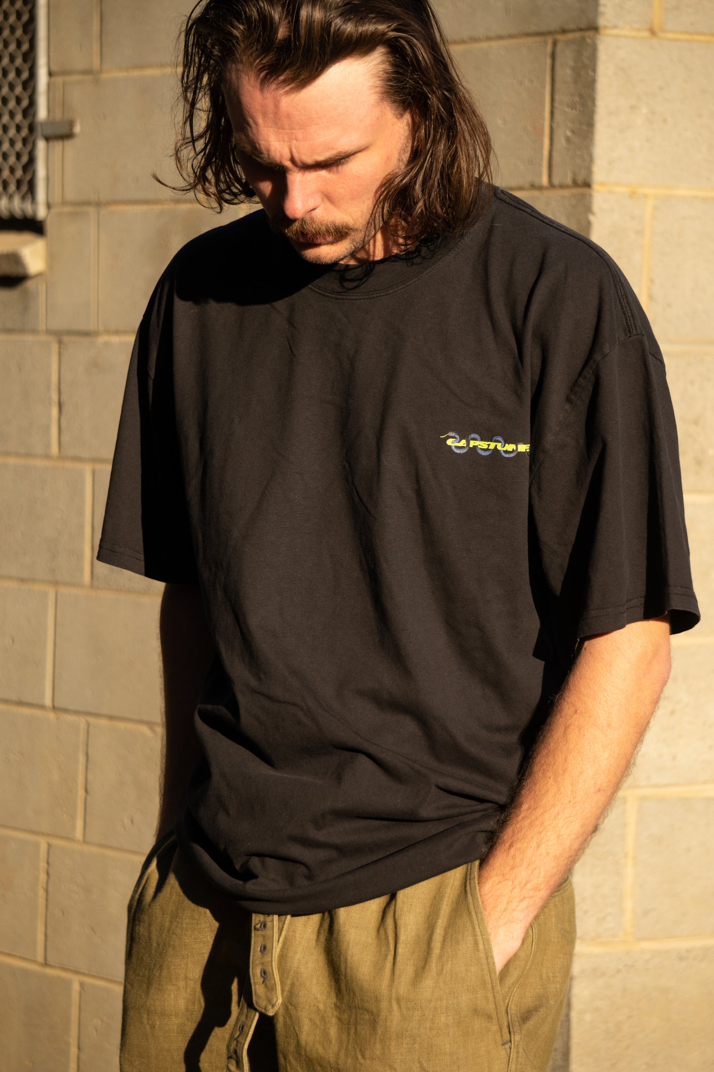 Green Snake T-Shirt Black