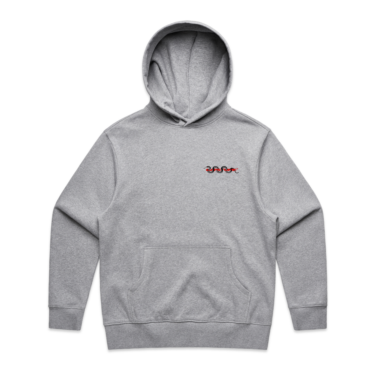 Red Snake Hoodie Grey Marle