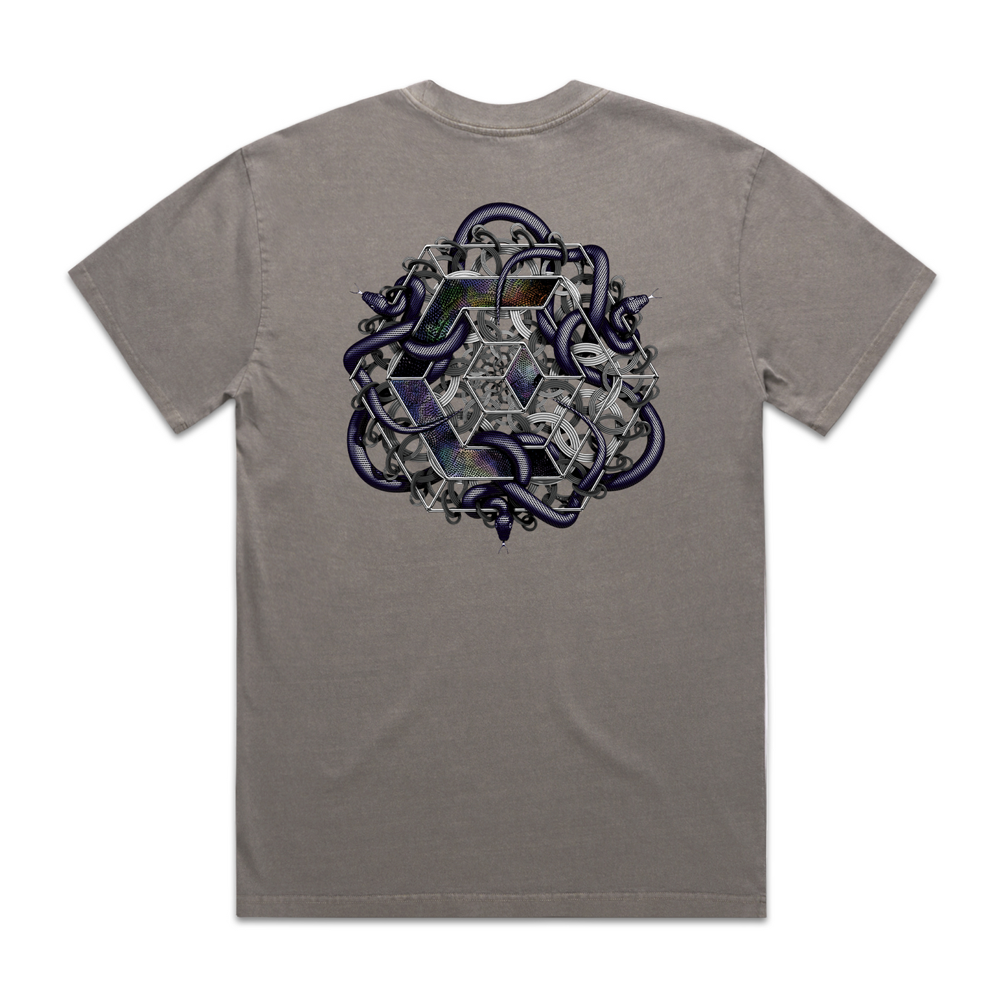 OILSLICK Heaved Faded Grey T-Shirt