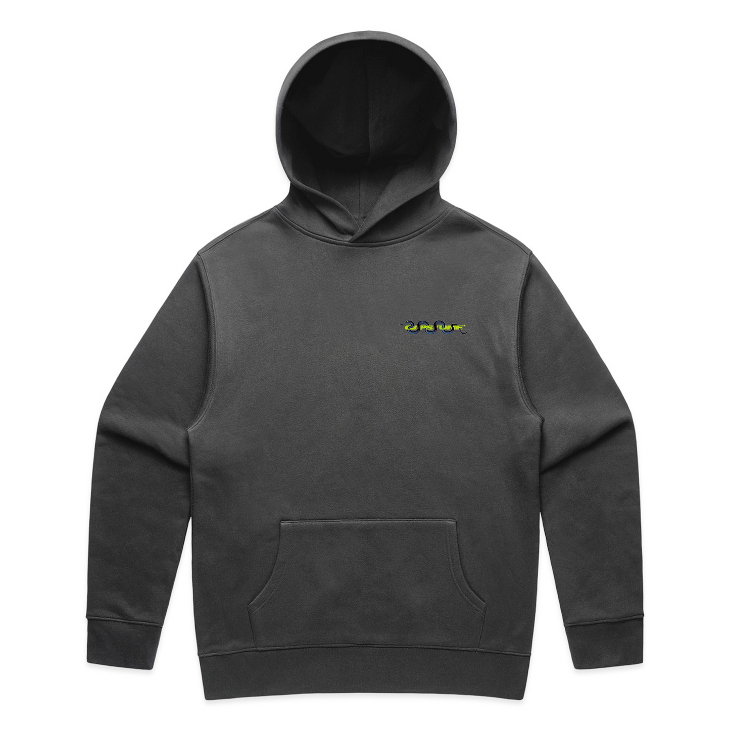 Green Snake Hoodie Vintage Black