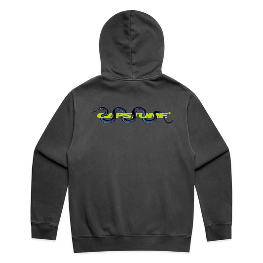 Green Snake Hoodie Vintage Black