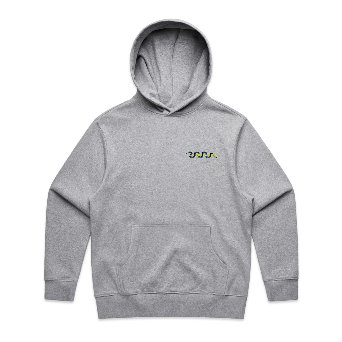 Green Snake Hoodie Grey Marle