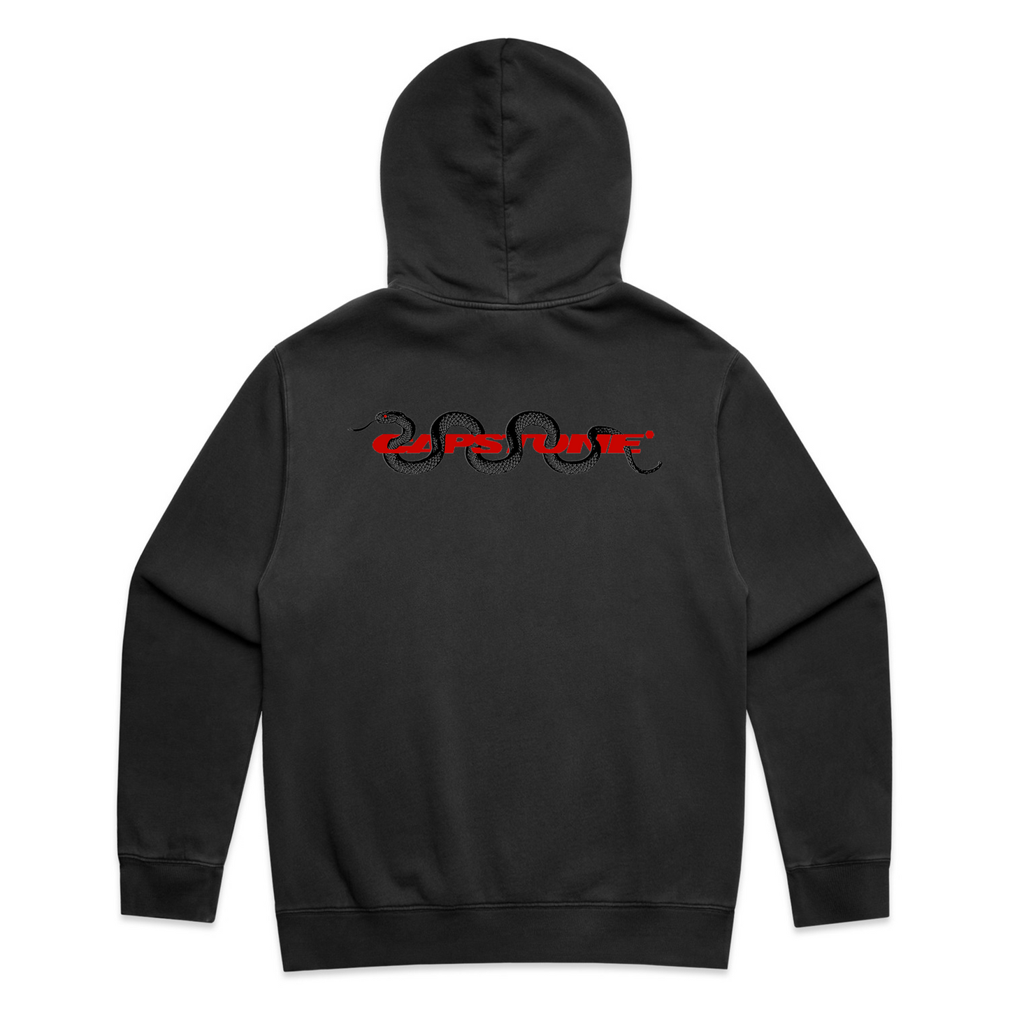 Red Snake Hoodie Black