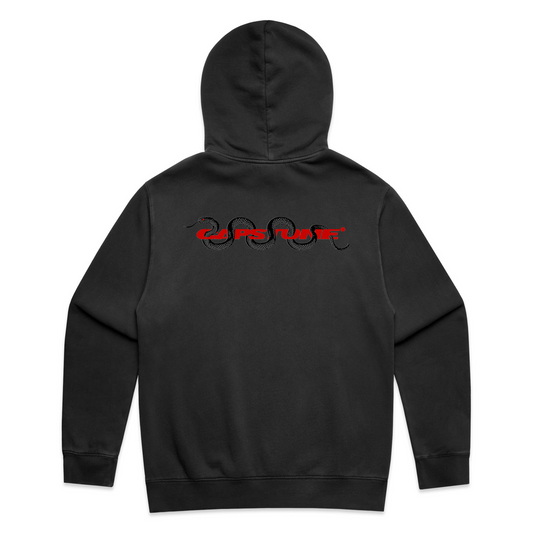Red Snake Hoodie Black