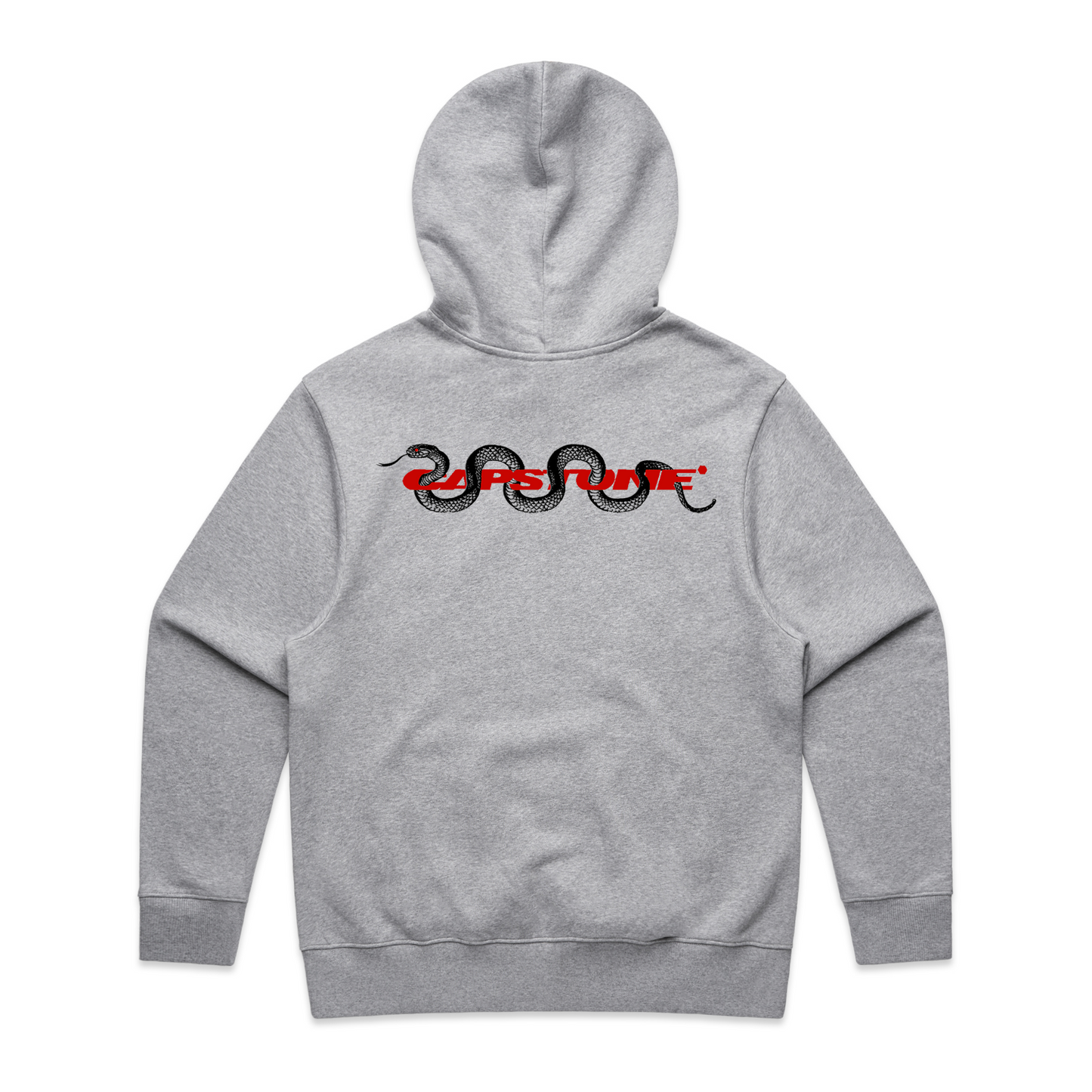 Red Snake Hoodie Grey Marle