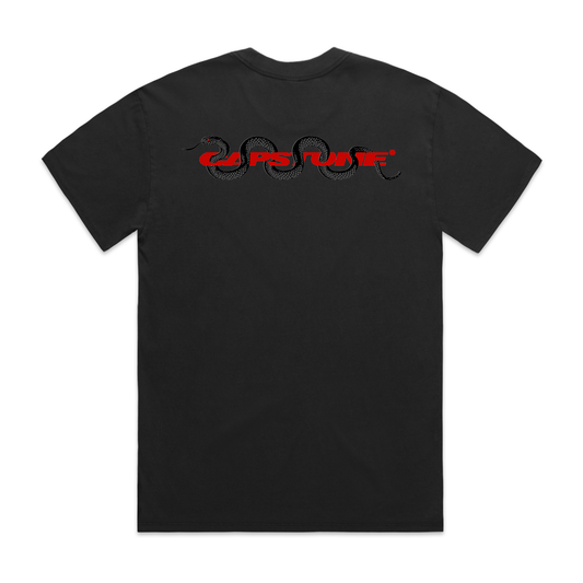 Red Snake T-Shirt Black