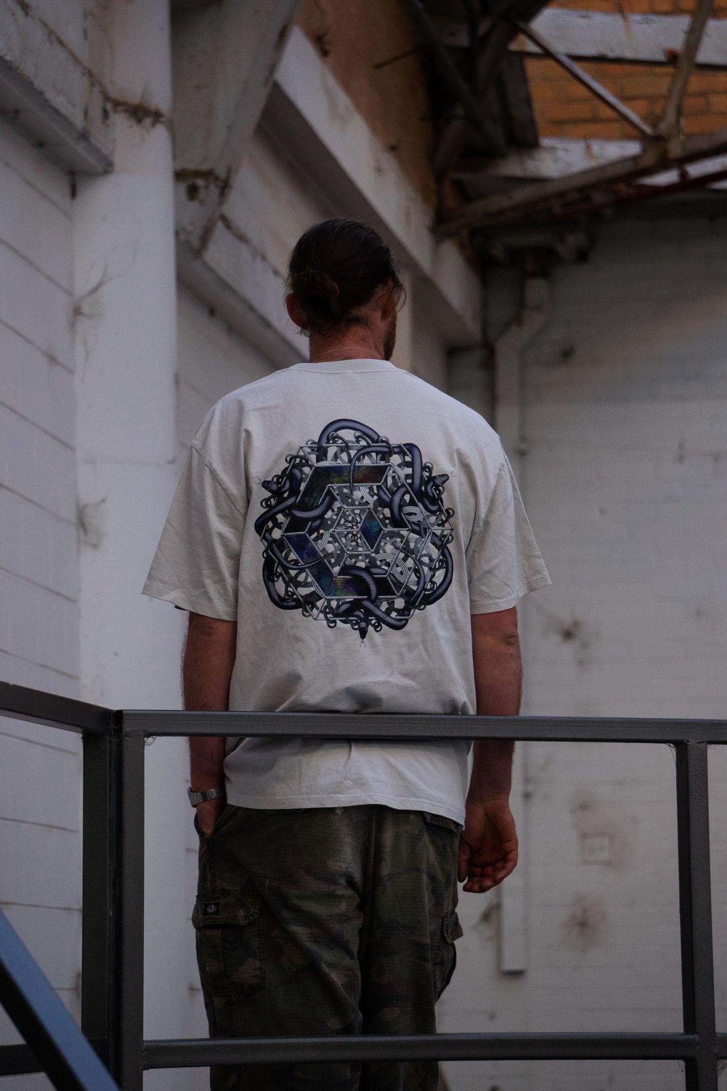 OILSLICK Heavy Faded White T-Shirt