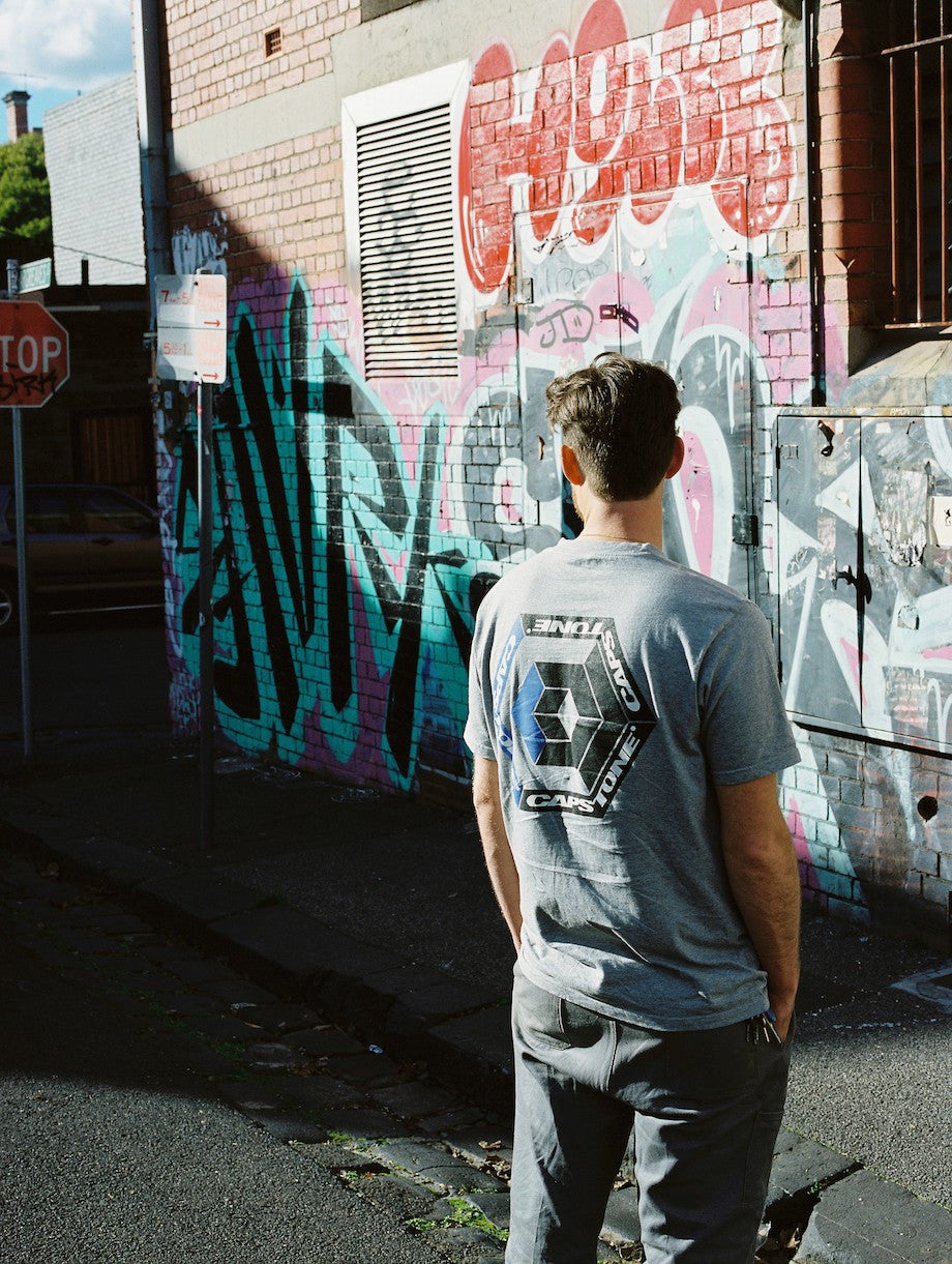 Split-Tone Hypercube T-Shirt Grey