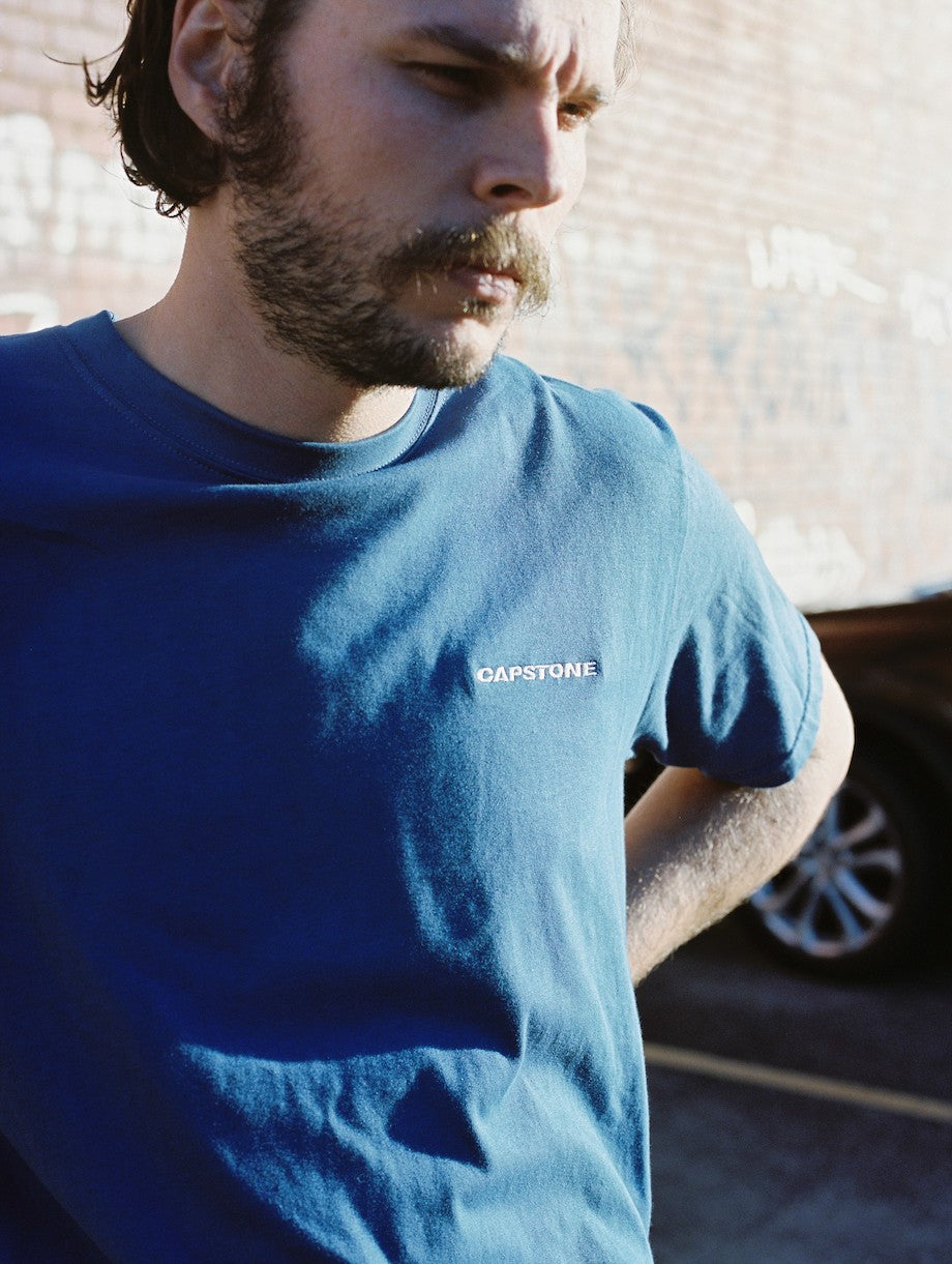 Embroidered T-Shirt Blue