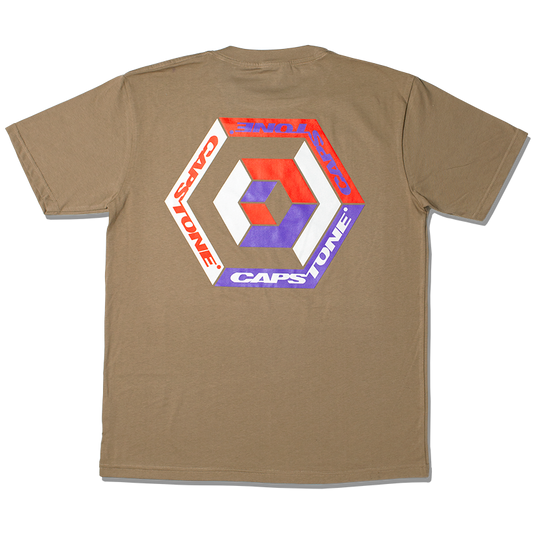 Triple-Tone Hypercube T-Shirt Brown