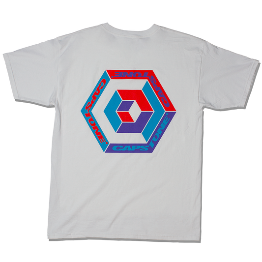 Triple-Tone Hypercube T-Shirt White